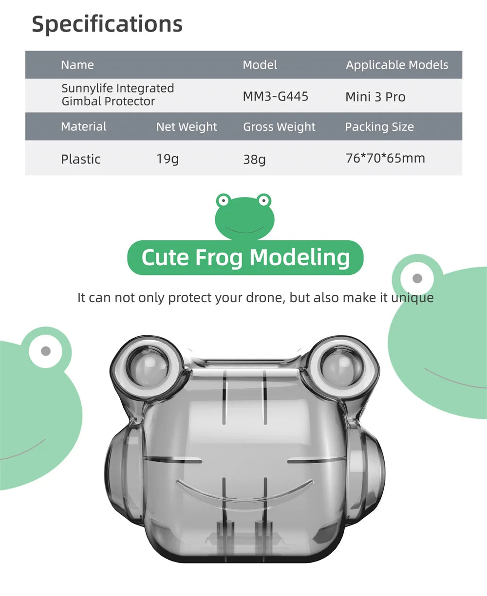 For DJI Mini 3 Pro Lens Cap Sunshade Protector Cover Lens Hood Anti-glare Sunhood Gimbal Case Guard Drone Fixer Accessories 16 Integrated Gimbal Protector MM3-6445 Mini 3 Pro Material Net Weight Gross