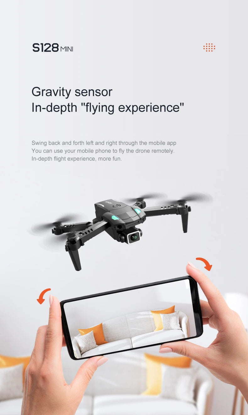 XYRC S128 Mini Drone - 4K HD Camera Three-sided Obstacle Avoidance Air Pressure Fixed Height Professional Foldable Quadcopter Toys 31 XYRC S128 Mini Drone, s128mini gravity sensor in-depth "flying