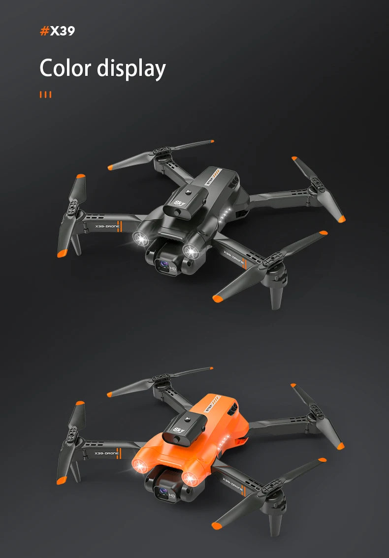 X39 Mini Drone, - 4 channels for ascent, descent, forward, backward