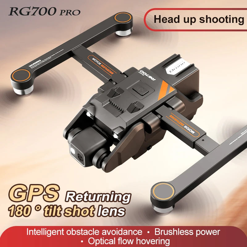 RG700 Pro Drone, Drone features advanced capabilities for capturing aerial footage with stability and precision.