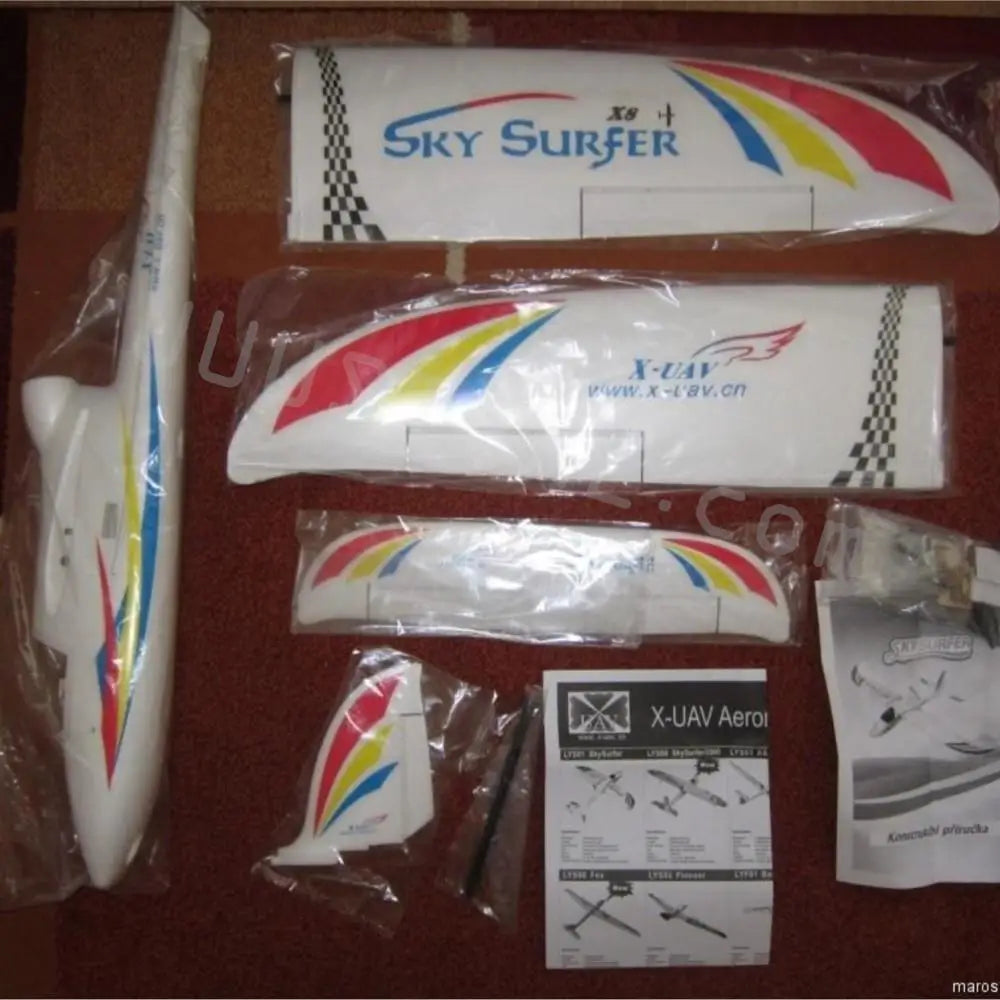 X-UAV Skysurfer X8 RC Airplane - 1400mm WingSpan FPV Fighter Plane KIT EPO Foam 12 X-UAV Skysurfer X8 RC Airplane, this plane is intended for experienced DIY modelers
