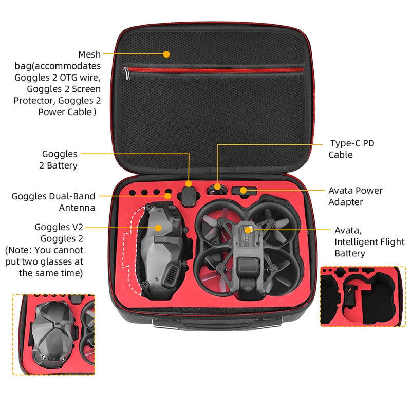Storage Bag for DJI Avata, Carrying Case Portable Handbag Shoulder Bag