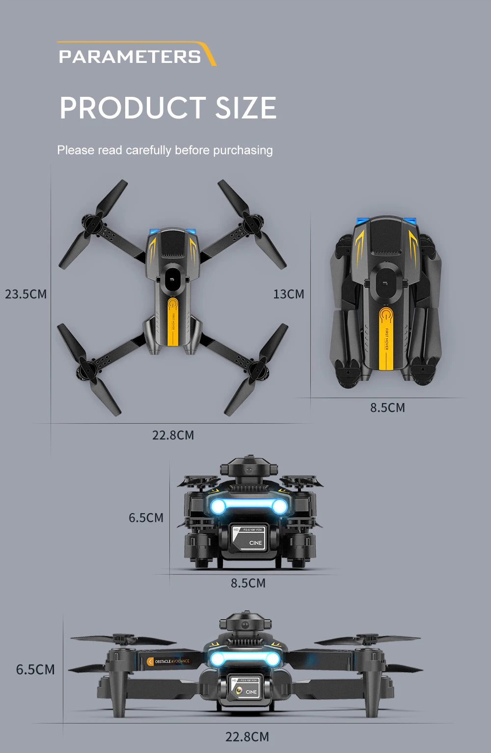 LSRC XT2 Drone, 6.5cm cine 8.5cm cestacleai