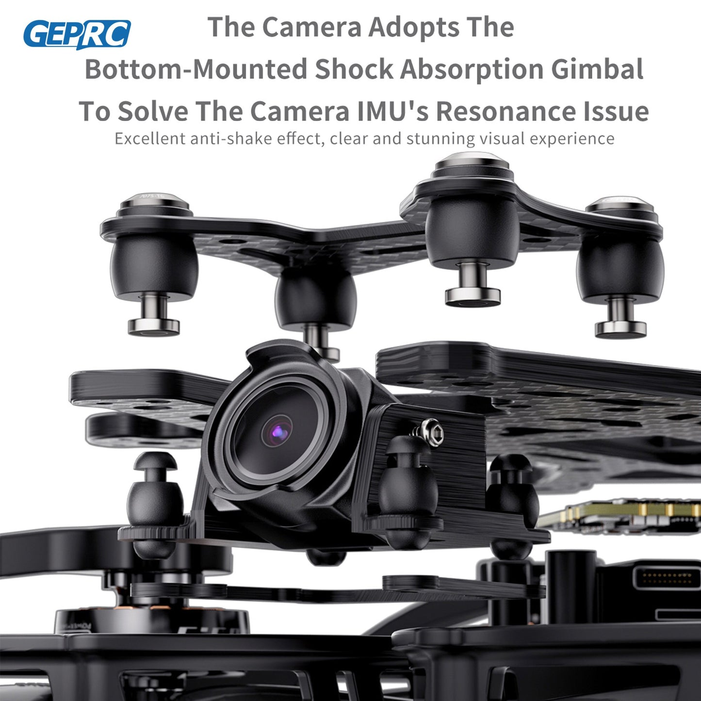 GEPRC CineLog35 V2 HD, GEPRC The Camera Adopts The Bottom-Mounted Shock Absorption
