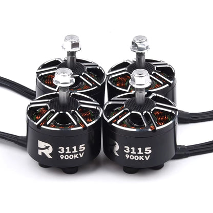 R3115 900KV Brushless Motor for 10 Inch FPV Drone Builds — 3–6S, 31×15 Stator, 112g, 37.5×33.6mm