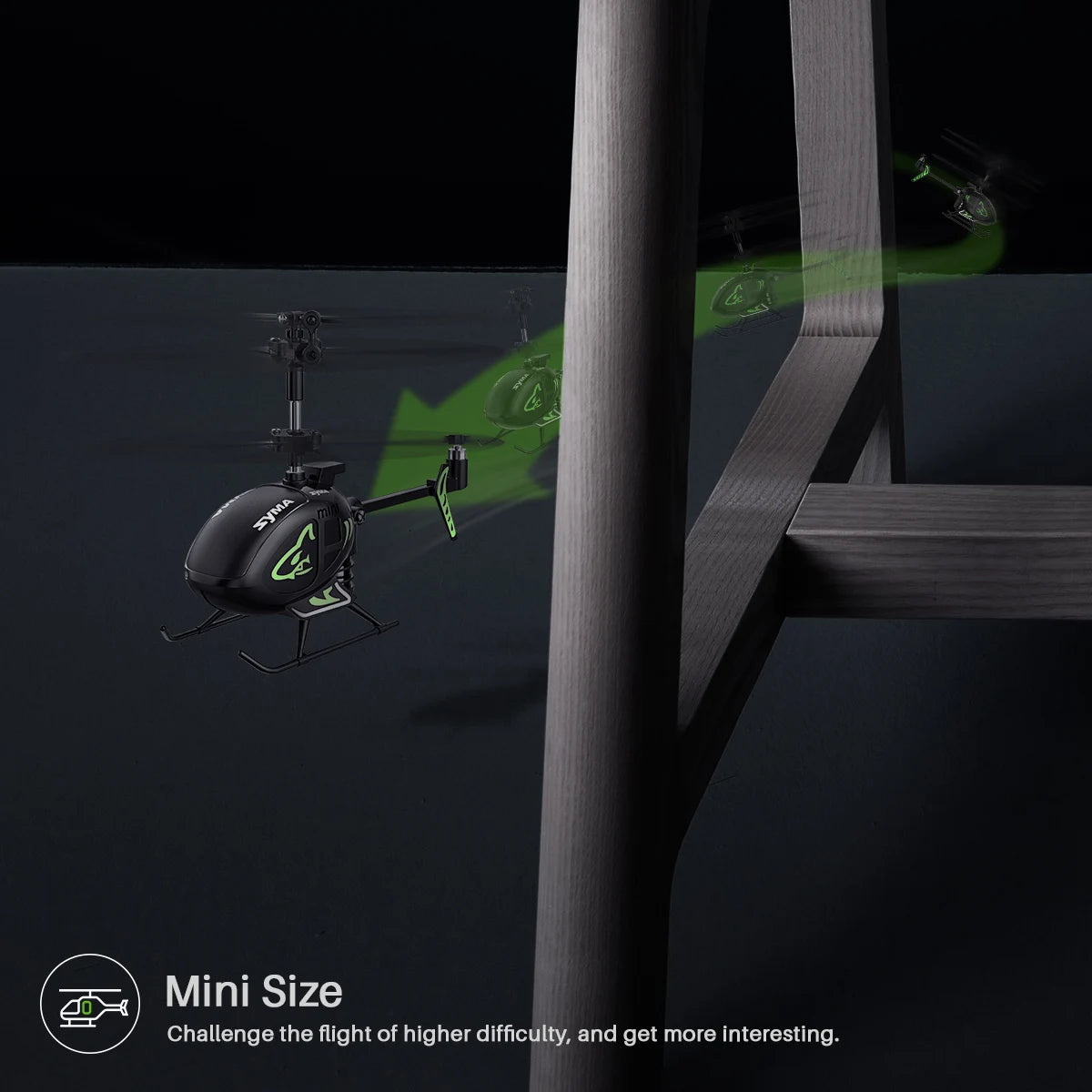 SYMA S100 Mini Helicopter, Mini Size Challenge the flight of higher difficulty, and get more interesting: Zym