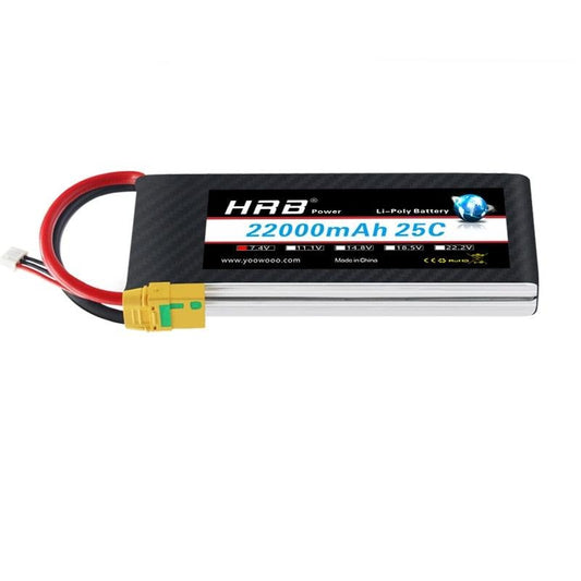 HRB Lipo 2S Battery 22000mah 7.4V - 25C XT60 T EC2 EC3 EC5 XT90 XT30 for For RC Car Truck Monster Boat Drone RC Toy