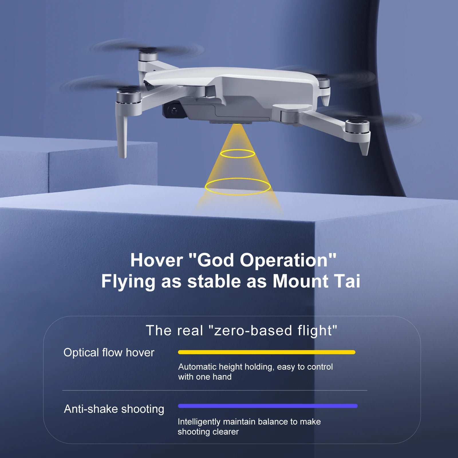 QJ S106 GPS Drone, hover "god operation" flying as stable as mount ta