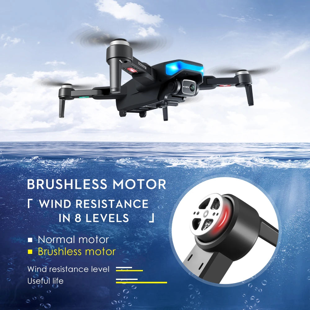 LS38 Drone, BRUSHLESS MOTOR r WIND RESISTANCE IN 8 LEVEL