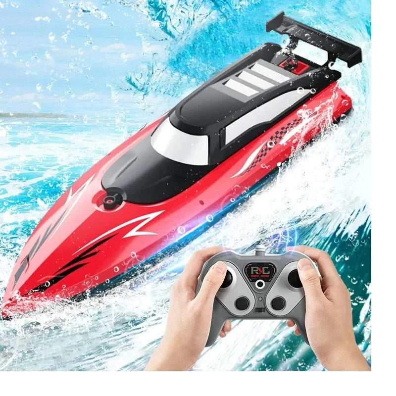 Gowinbaby RC Boat 2.4GHz Dual‑Motor Waterproof Speedboat, 20 KM/H, 33CM, 50M Control Distance