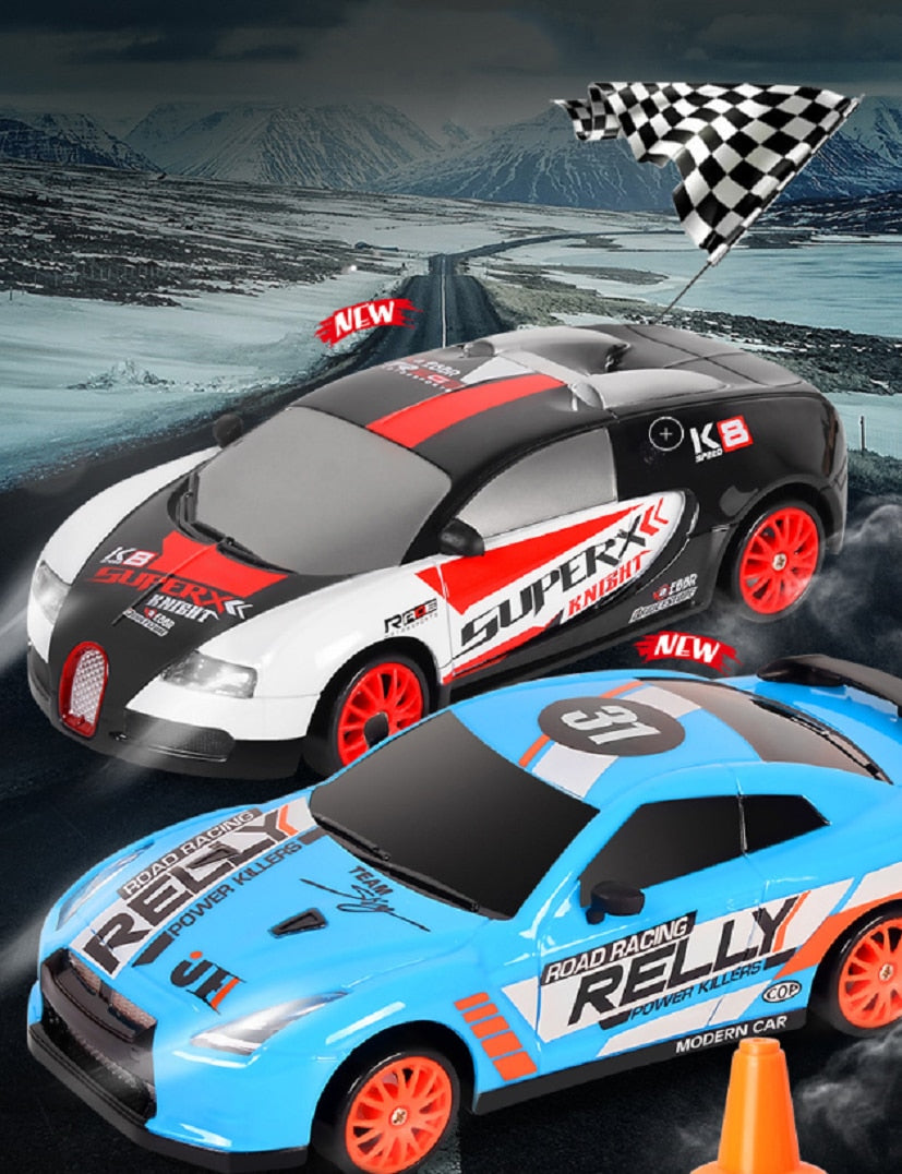 20Km/h RC Car Toys - 1/24 2.4G High Speed Remote Control Mini Scale Model Vehicle Electric AE86 Drift Racing Car Gift for Kids