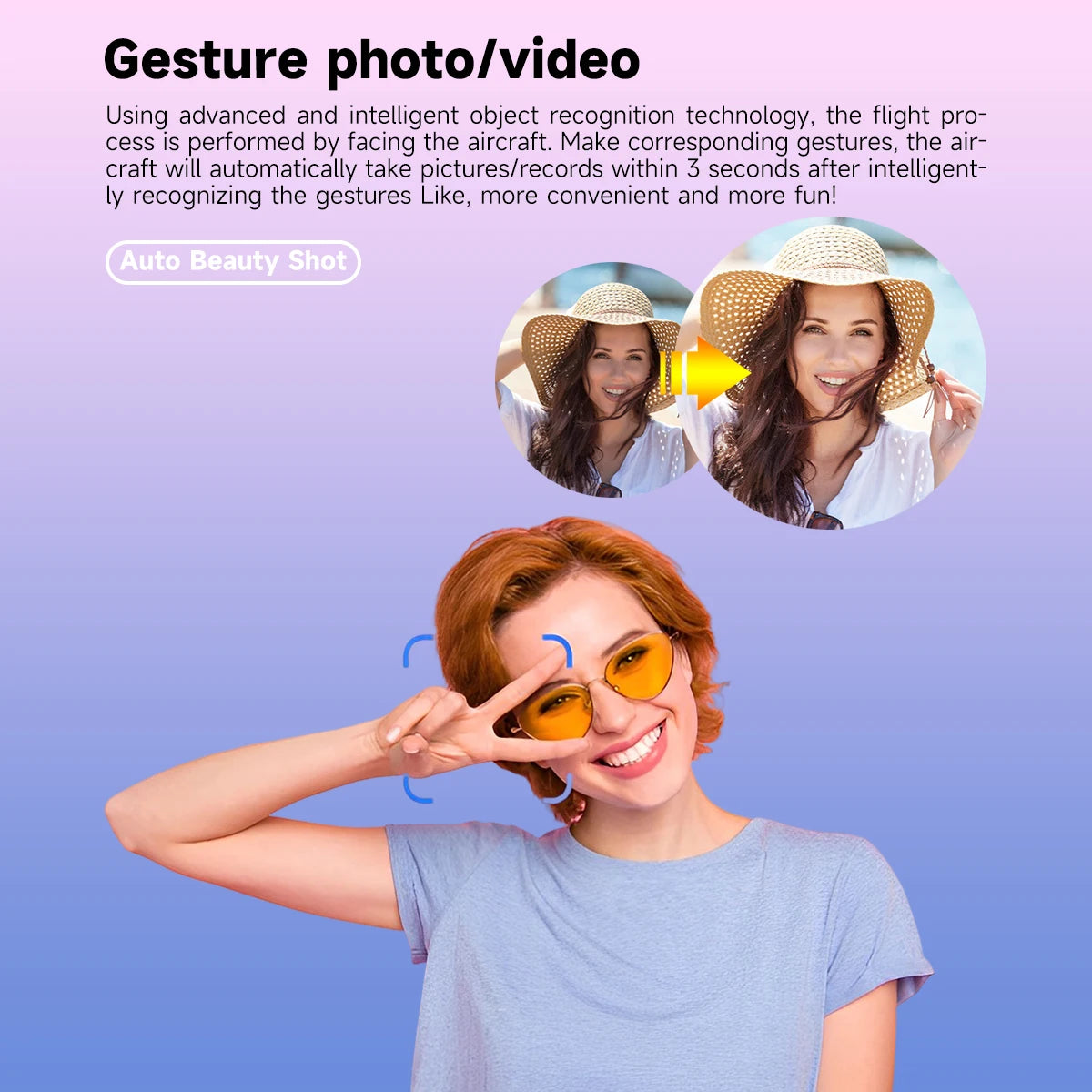 Z908 Pro Drone, gesture photolvideo using advanced and intelligent object- recogni