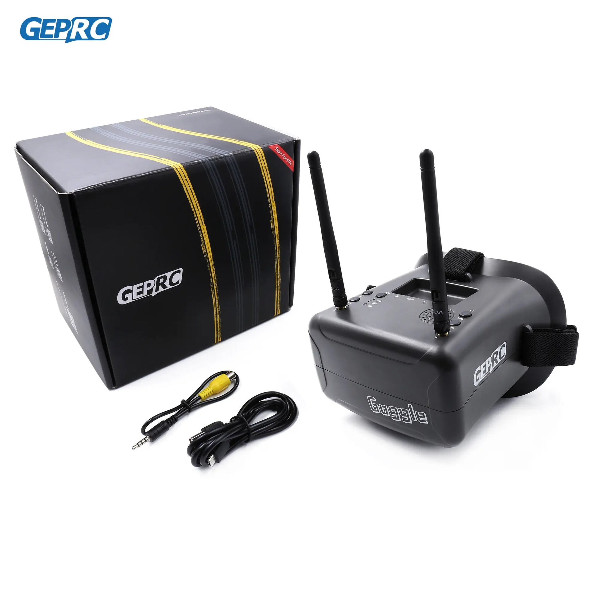 GEPRC FPV VRG1 Glasses - 4.3 Inch 800x480 Resolution 315g 32G Memory 2.5 Hours Working Time FPV Goggle
