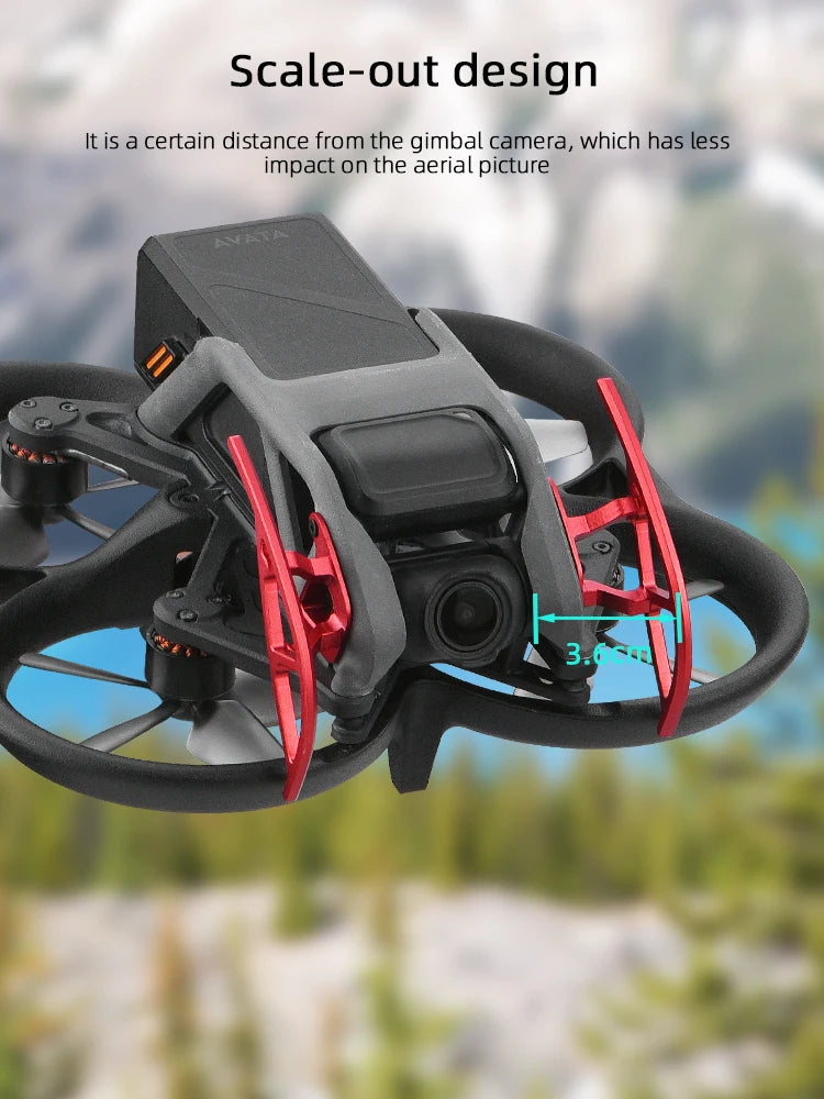 Gimbal Camera Anti-collision Bar for DJI Avata Combo Drone, scale-out design It is a certain distance from the gimbal camera, which