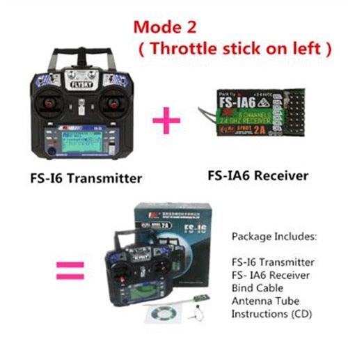 Newest Flysky FS-i6 FS I6 2.4G 6ch RC Transmitter Controller FS-iA6 Receiver For RC Helicopter Plane Quadcopter Glider - RCDrone