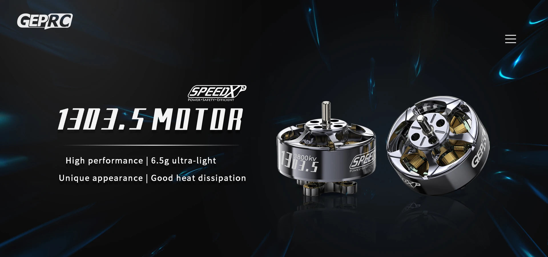 GEPRC SPEEDX2 1303.5 3800KV/5500KV Motor - Suitable for 2″ Cinewhoop FPV Drones Cinelog20 for RC FPV Quadcopter Freestyle Drone 9 GEPRC SPEEDX2 1303.5 3800KV/5500KV Motor, GEPRC GPEEDA POWER SAETY EFFIcIENT 13