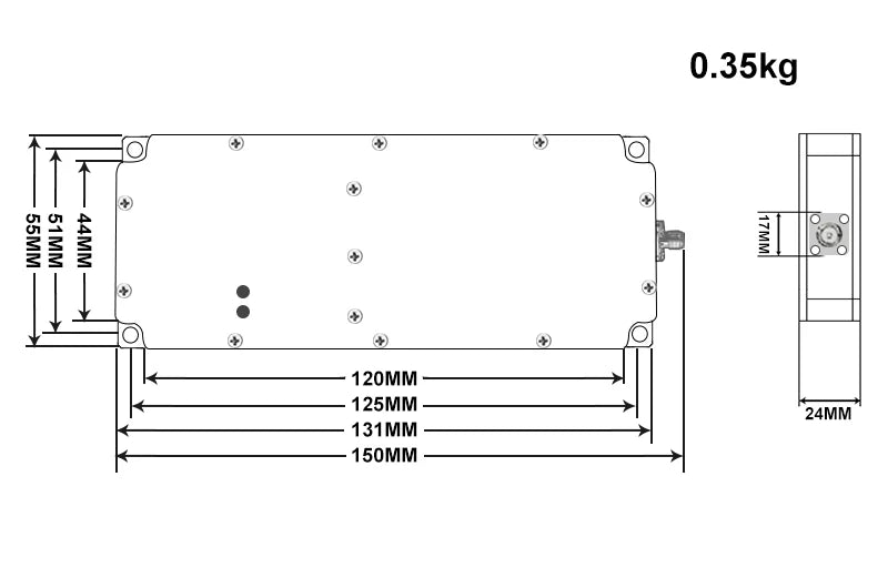 50W Anti-Drone Amplifier Module, module can be customized according to your needs 