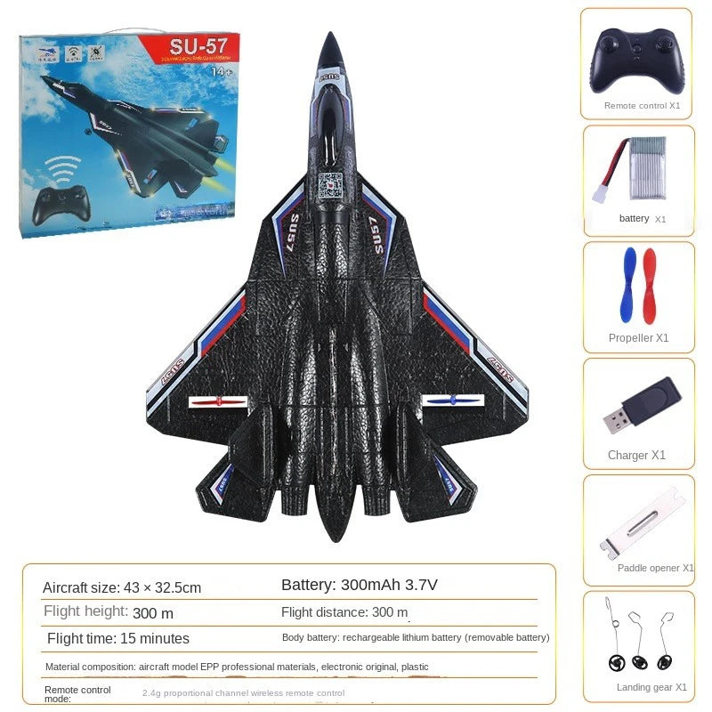 Rc Plane SU 57 - Radio Controlled Airplane, Rc Plane SU 57, ab2 SU-57 Remote conto battery X1 Propeller Xl Charge