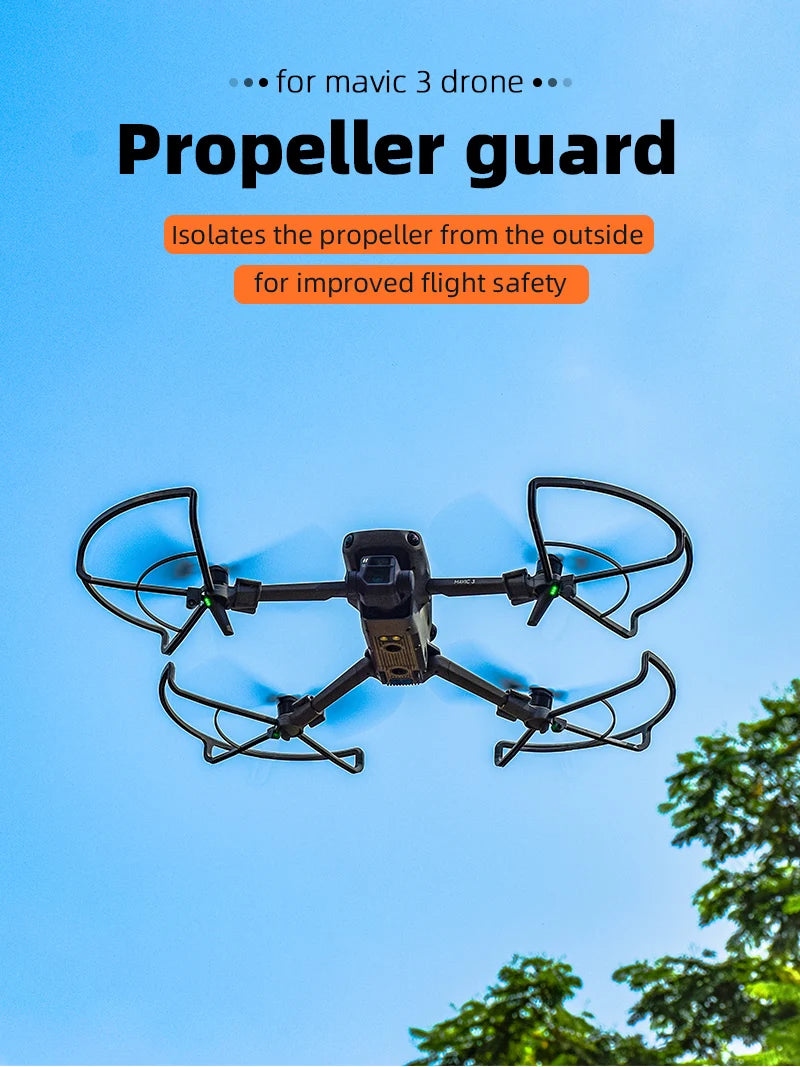 Propeller Guard Protector for DJI Mavic 3 Drone - Propeller Guard Props Wing Fan Cover Ladning Gear for Mavic 3 Drone Accessories 18 Propeller Guard Protector for DJI Mavic 3 Drone, for mavic 3 drone Propeller guard Isolates the propeller from the outside for improved