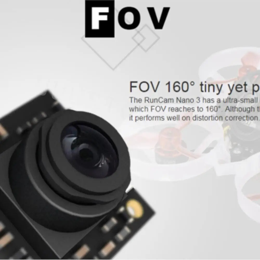 RunCam Nano 3 Analog Camera - 1/3'' 800TVL 1.1g Ultra Light FOV 160 Degree Wide Angle NTSC CMOS FPV Camera for RC FPV Drone 9 RunCam Nano 3 Analog Camera