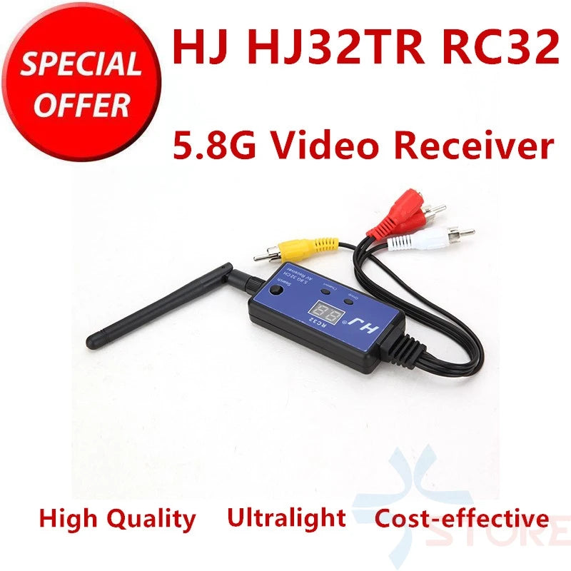 HJ HJ32TR RC32 5.8G 32CH Wireless FPV AV Audio Video Receiver For FPV RC Drone Multicopter QAV250 Quadcopter