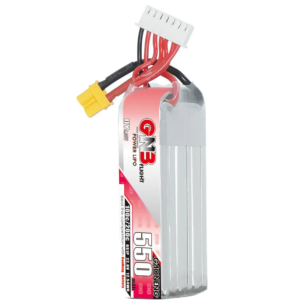 3.jpg GaoNeng GNB 6S HV 22.8v 550mAh 200C Lipo Battery, GaoNeng 6S HV LiPo battery, 22.8V, 550mAh, for helicopters and remote control toys.
