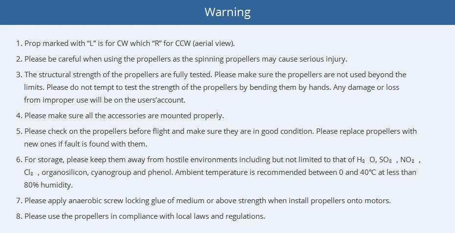 2Pcs T-MOTOR NS16*6.1 Propeller, the structural strength of the propellers are fully tested . please be careful when using the