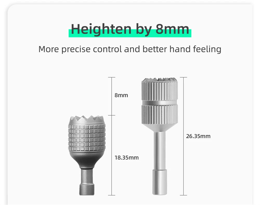 Heighten by 8mm More precise control and better hand feeling 8mm 26.35mm 18.