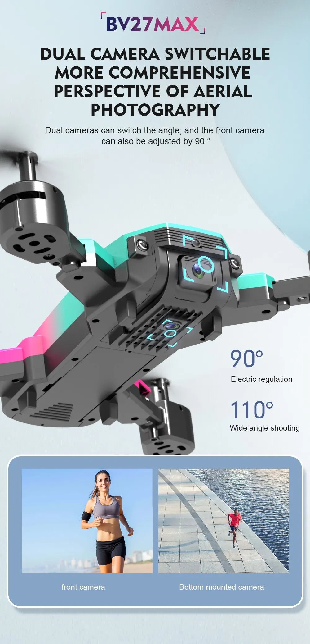 S29 Drone, BVZZMAX DUAL CAMERA SWITCHABLE MORE COMPREHEN