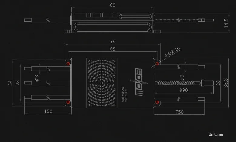 SUNNYSKY EOLO 40A Pro ESC, EOLO 40A Pro ESC 6-14S IP67 supports motor including but not limited