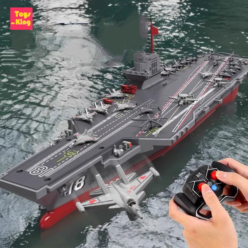 S19 RC Aircraft Carrier Warship Remote Control Boat & Ship, Dual Motor, 2.4G, 40cm DIY Kit, 30min Runtime, CE