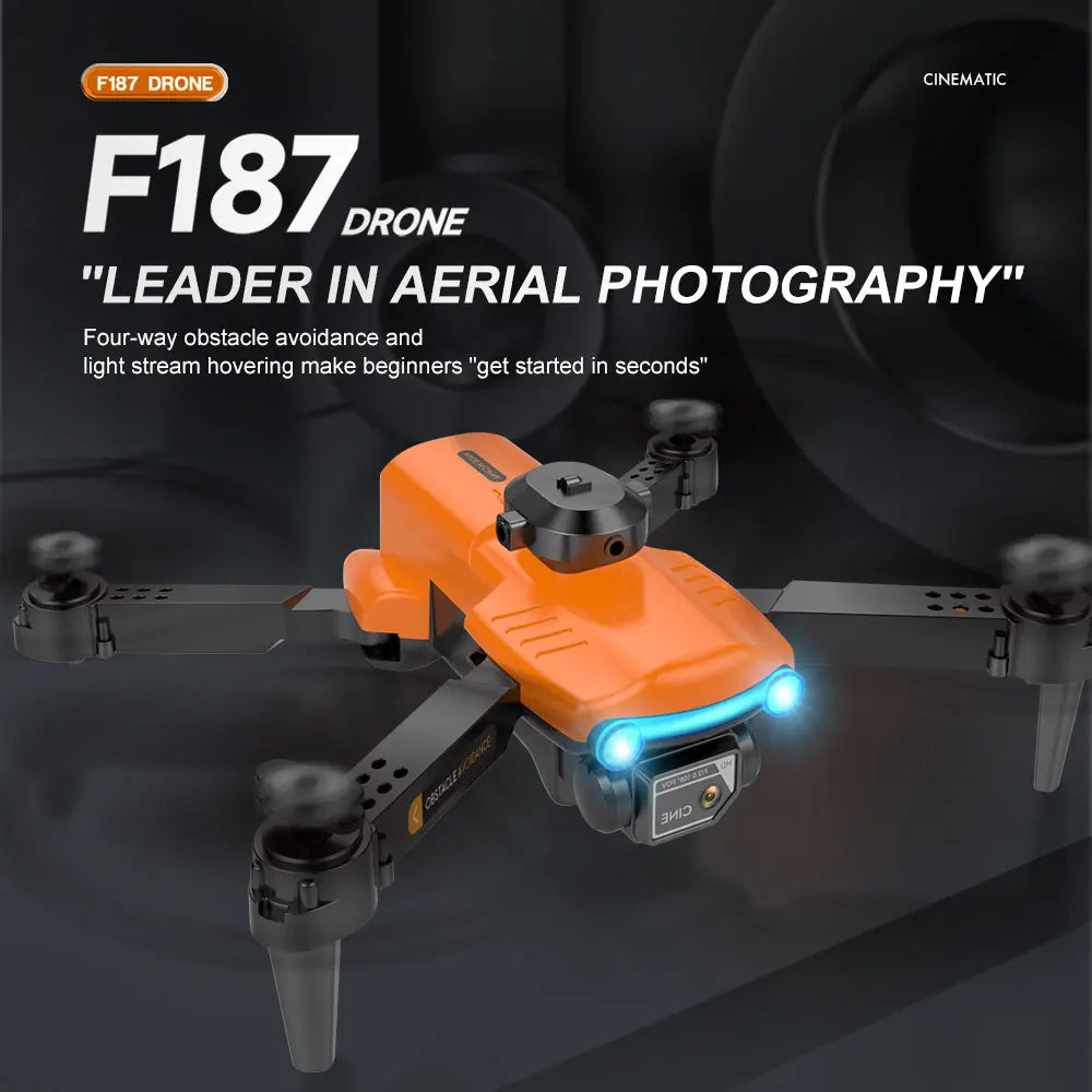 F187 Drone, four-way obstacle avoidance and light stream hovering make beginners "