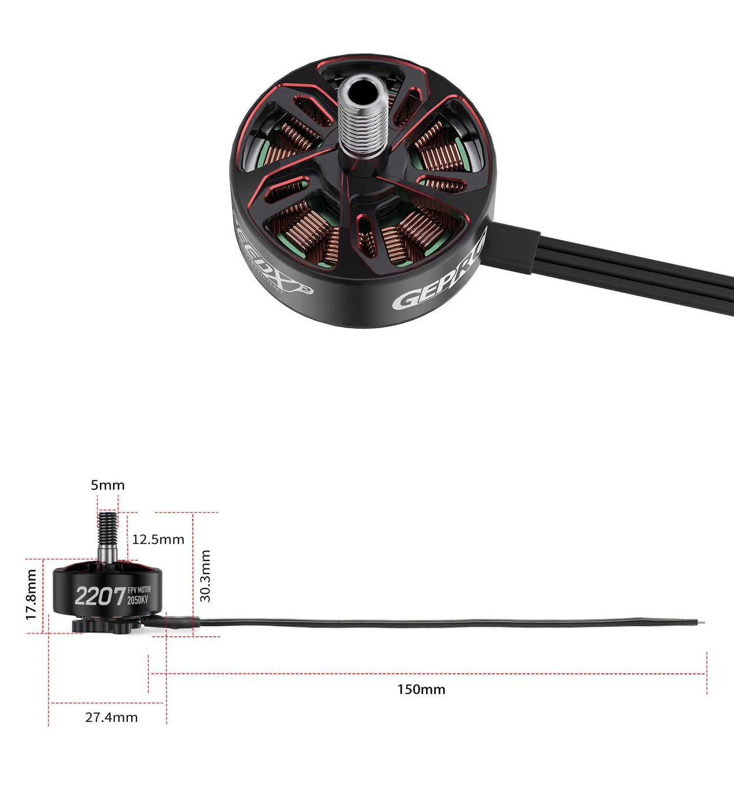 GEPRC SPEEDX2 2207 1960KV/2050KV Motor - 4-5 Inch FPV Drone 6S Brushless Motor FPV RC Multicopter Racing Drone Parts DIY PART 12 GEPRC SPEEDX2 2207 1960KV/2050KV Motor, GEPRC SPEEDX2 2207 - 4-5 Inch FPV