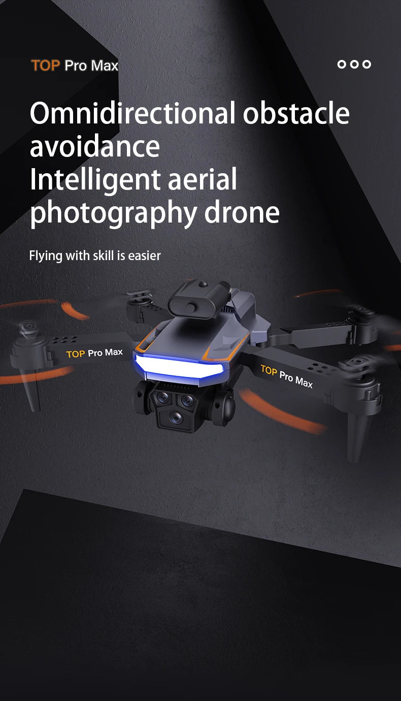 P18 Drone, TOP Pro Max 000 Omnidirectional obstacle avoidance Intelligent aerial photography drone Flying with skill is easier