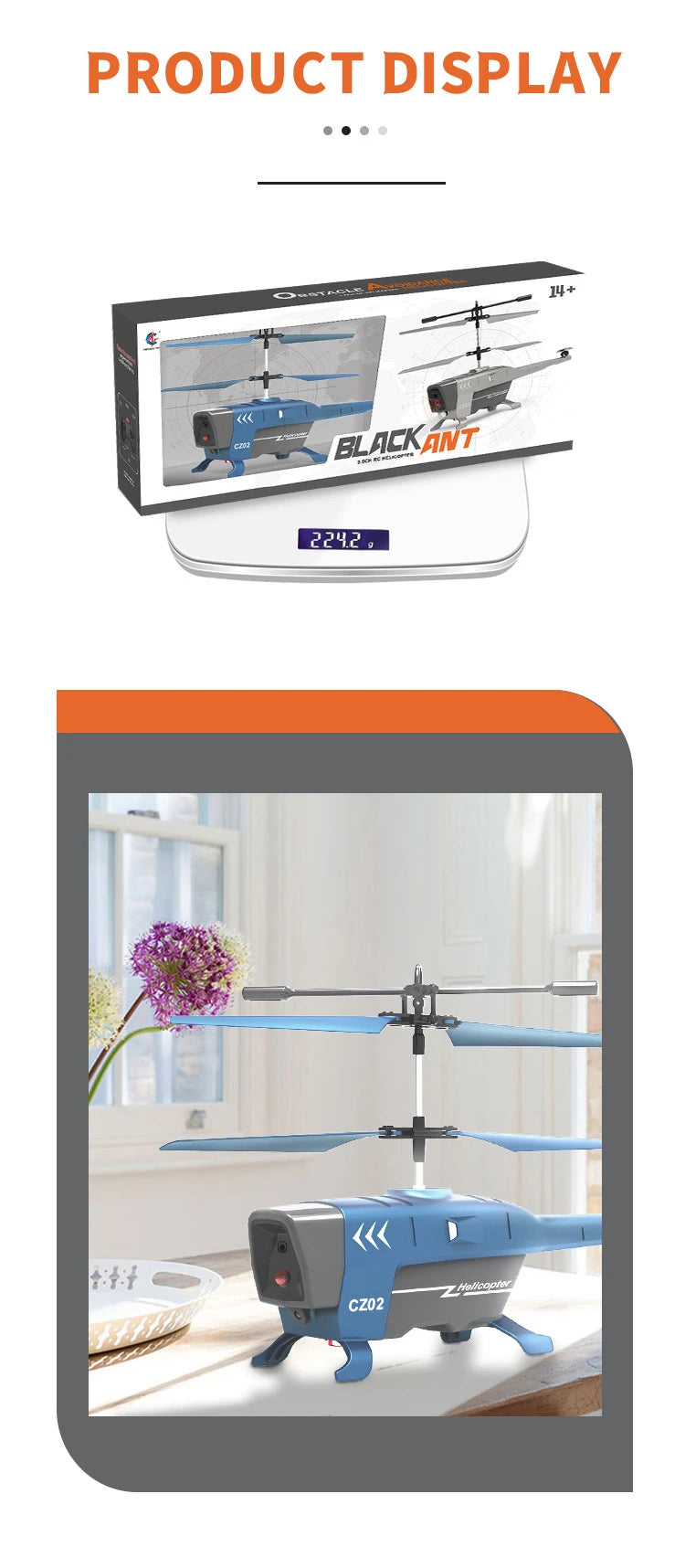 CZ02 Rc Helicopter, PRODUCT DISPLAY 738 2242 Helicopie Cz02 BLACK