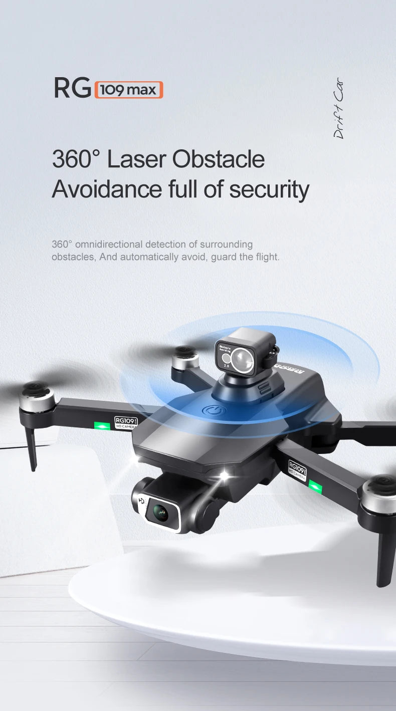 RG109 PRO MAX GPS Drone - RC Distance 1200M Professional Obstacle Avoidance 4K HD Dual HD Camera Brushless Foldable Quadcopter Professional Camera Drone 30 RG109 PRO MAX GPS Drone, RGIOQ HuCEHOA RGooi laser obstacle avoidance
