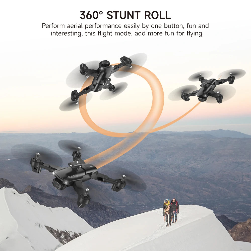 QJ F184 Drone - 4K Dual Camera WiFi FPV One Button Obstacle Avoidance Smart Follow 360° Quadcopter RC Helicopter Toy Gifts 22 QJ F184 Drone, 3600 stunt roll perform aerial performance easily by one button; fun and