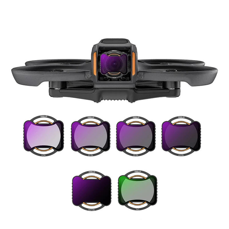 STARTRC ND Filter Set for DJI Avata 2 – ND8/16/32/64/256, CPL & UV Lens Filters, 0.8g snap-on, multi-layer coated