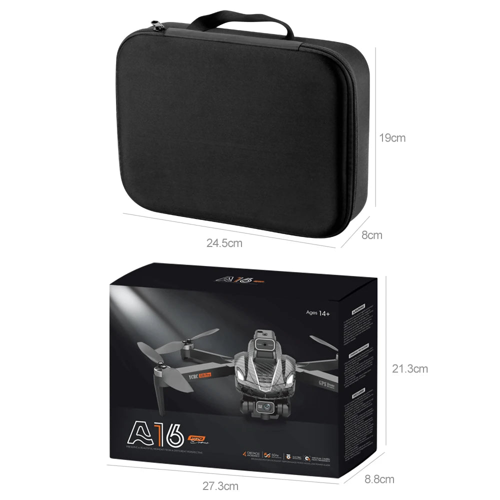 A16 PRO Drone, the weight of the drone alone including the battery is 323g