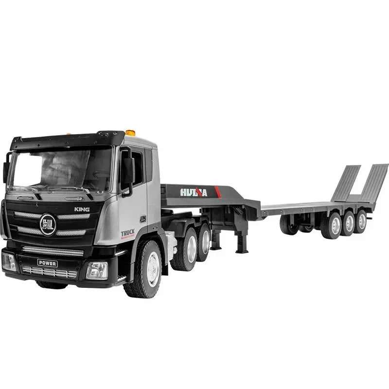 Huina 1318 1:24 RC Trailer Truck Tractor Flatbed, 2.4G Remote Control, Lights & Sound, 83cm Length, 20+ min Playtime