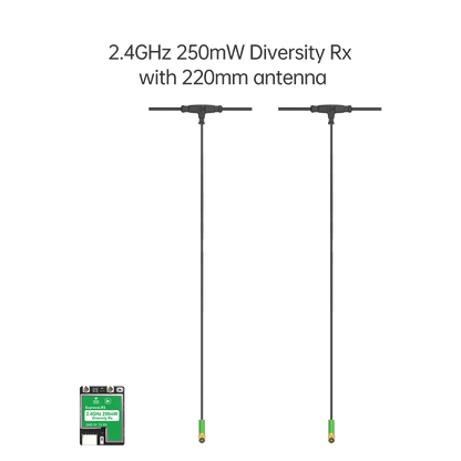 iFlight ExpressLRS ELRS Diversity Receiver, Diversity receiver for FPV with dual frequencies (900MHz/2.4GHz) and high power output.