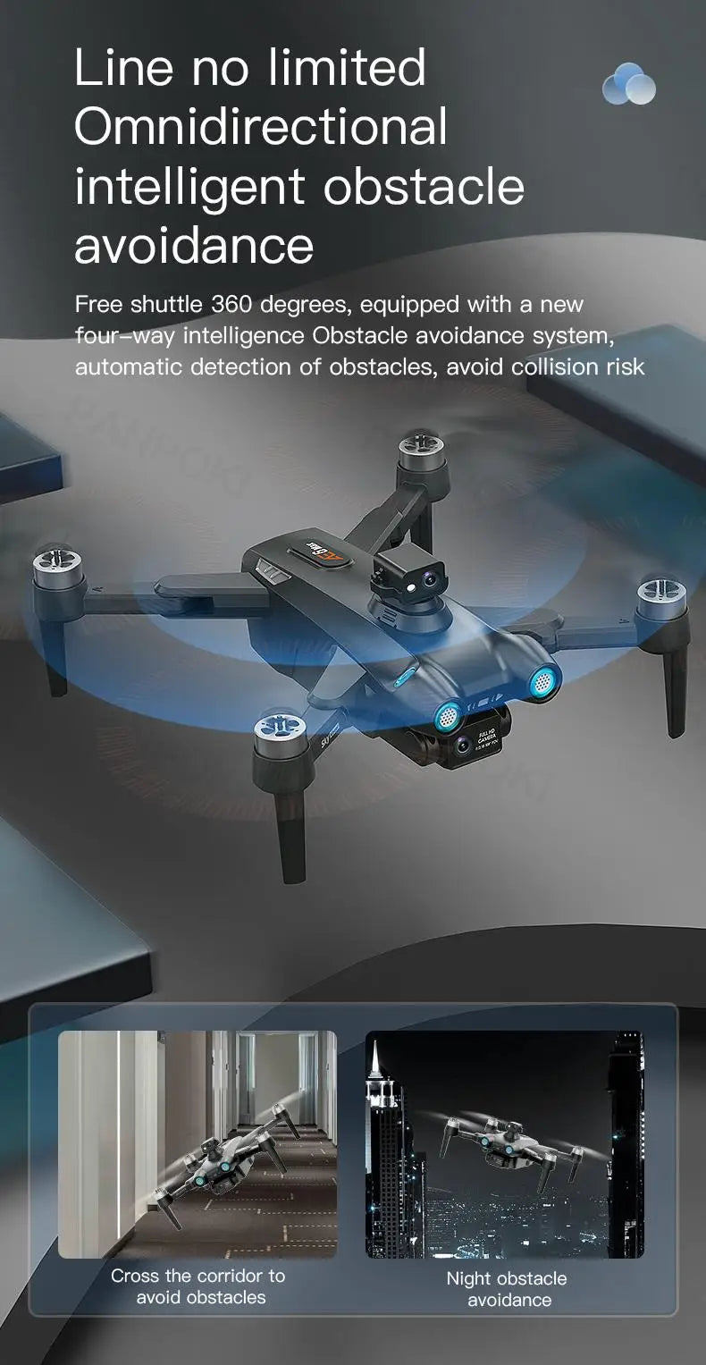 AE6 Max Drone, a new four-way obstacle avoidance system is installed on the shuttle . the system
