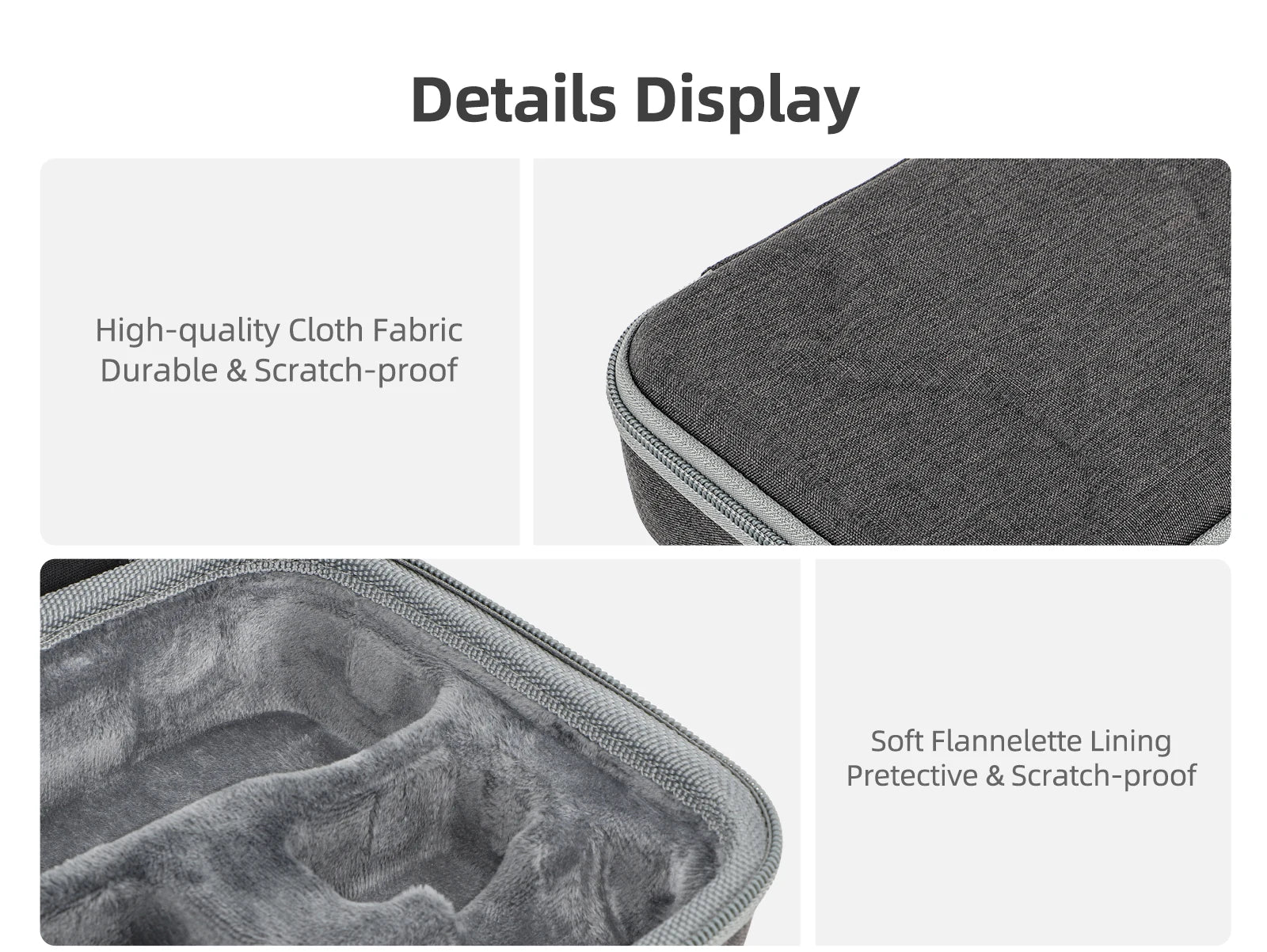 For DJI Pocket 3 Storage Bag, Details Display High-quality Cloth Fabric Durable & Scratch-proof Soft Fl
