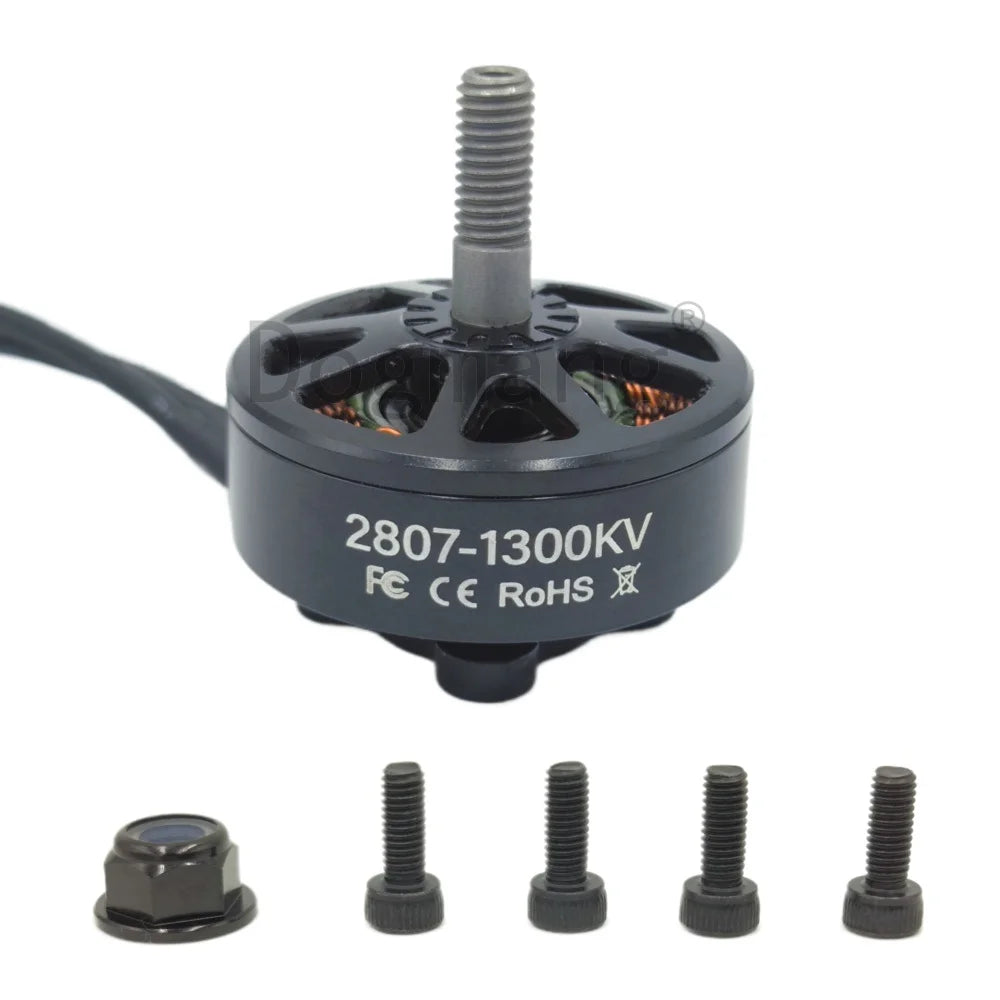 Dogmang 2807 Series Brushless Motors (1300 KV / 1500 KV / 1700 KV) – 2–6 S LiPo, 4 mm Shaft for 6″–7″ FPV Freestyle & LR7 Long-Range Drones