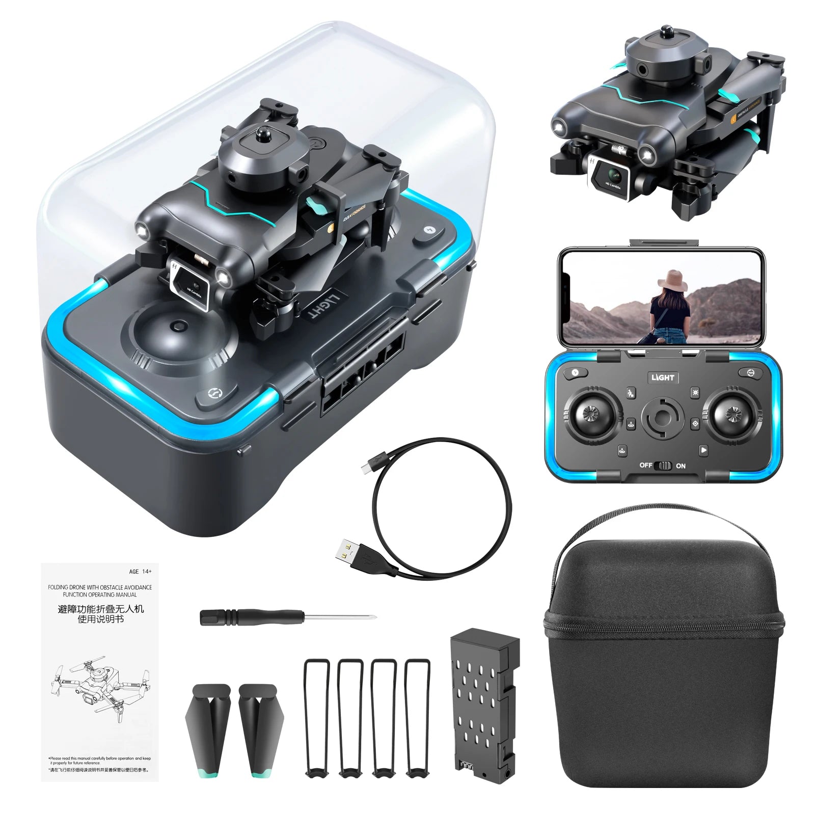 S96 Mini Drone - 2023 New FPV WIFI 4k Camera Dron Remote Control Helicopter Camera Drones Quadcopter with Storage Box indoor toys 38 S96 Mini Drone - 2023