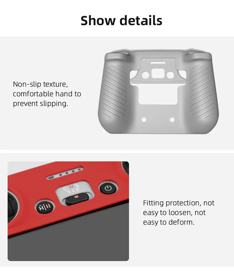 Silicone Case Cover for DJI Mini 3 Pro, details Alu-made, comfortable hand to prevent slipping: cas Fitting protection, not