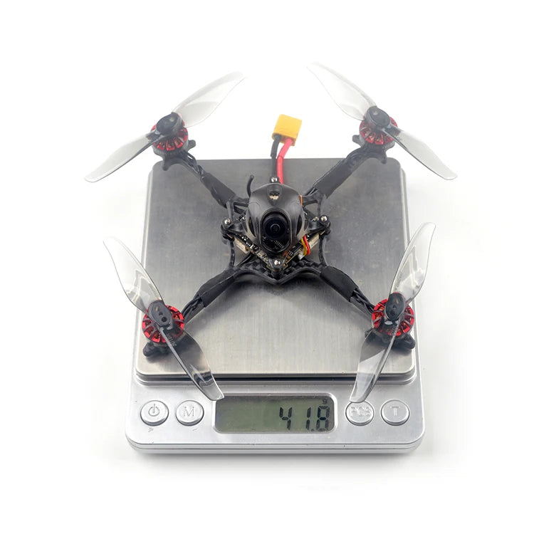 HappyModel Crux3, the drone utilizes an XT30 connector, ensuring a secure and efficient power