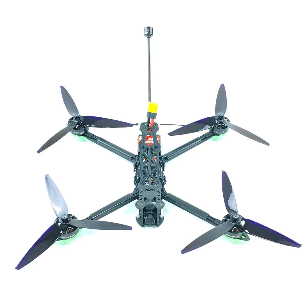 The AO7 PNP FPV racing drone has a payload capacity of 2.5kg, with features like GPS and a long-range video transmitter.