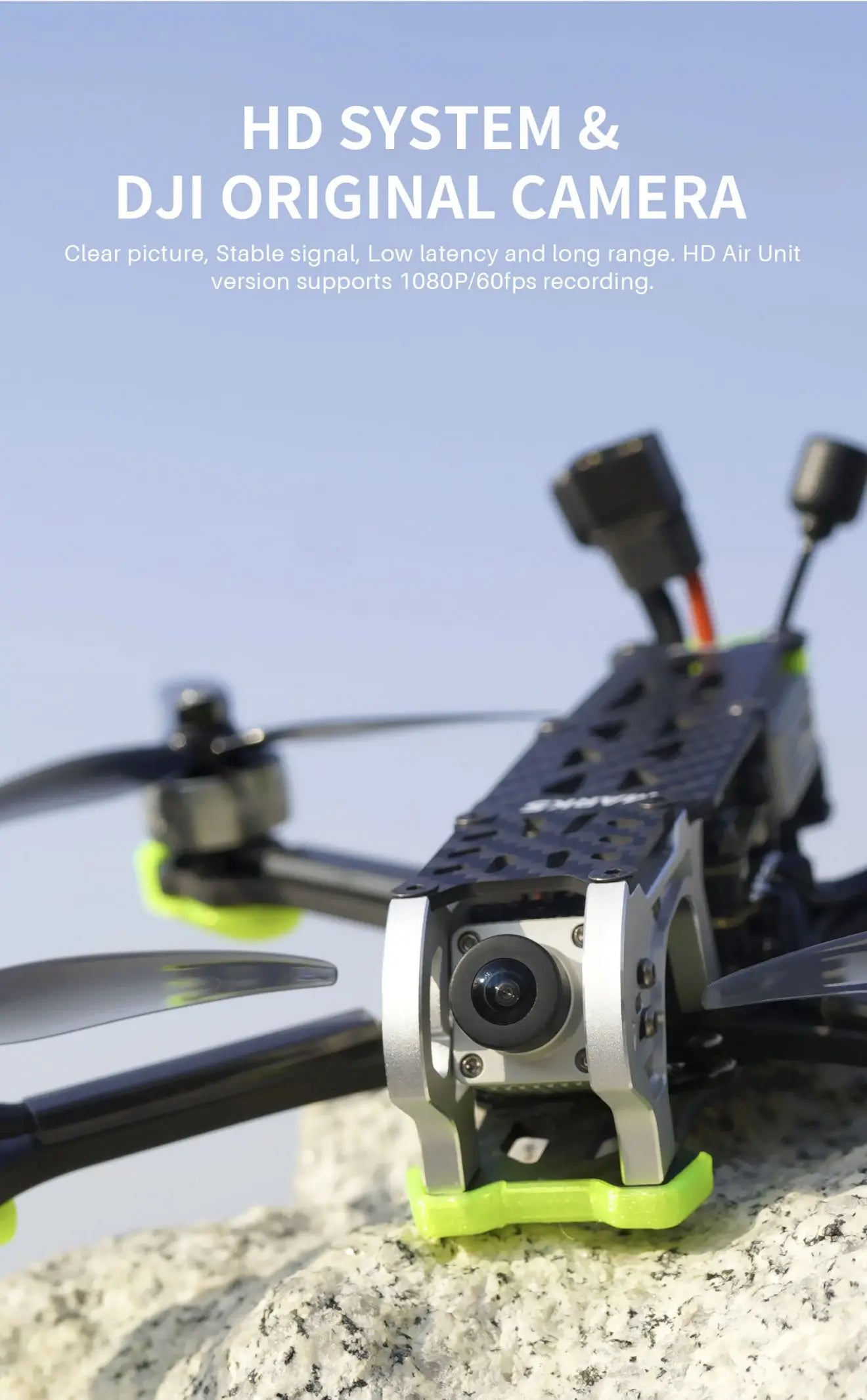 MARK5 HD AVATAR Freestyle FPV Drone, HD SYSTEM & DJI ORIGINAL CAMERA Clear picture; St