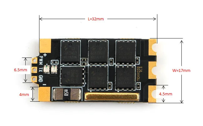 Holybro Tekko32 F4 45A ESC, L-32mm Attanta ati [ 2 6.Smm W-lZmm
